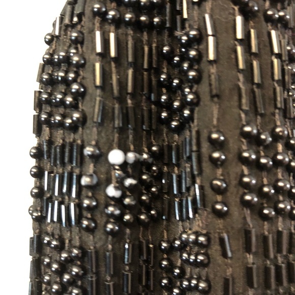 Women’s Vintage SCALA Black Bolero Silk Sequin Jacket Size S - Picture 6 of 11